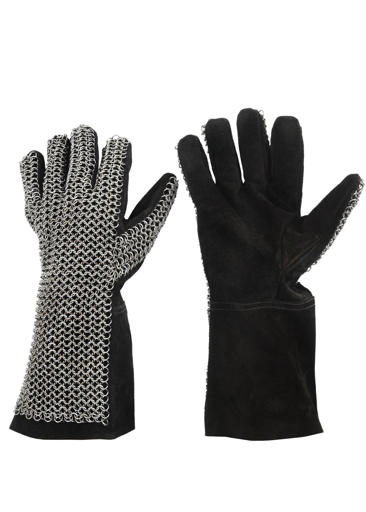 Chain mail gloves, zinc-plated, 6 mm