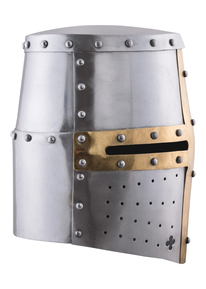 Helmet knight templar with brass cross, 1.6 mm