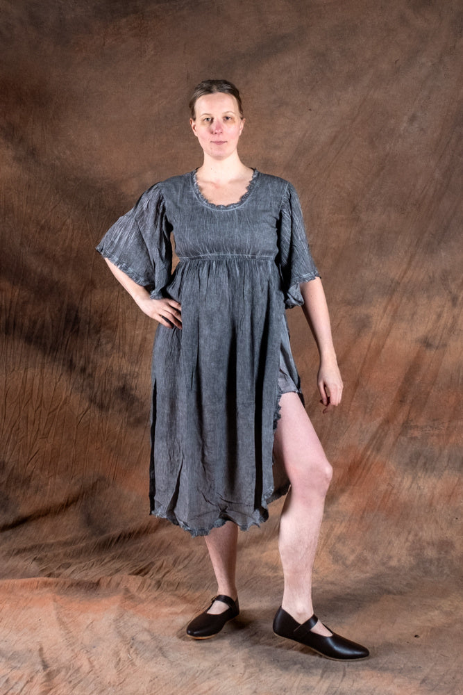 Frieda summer dress, grey blue