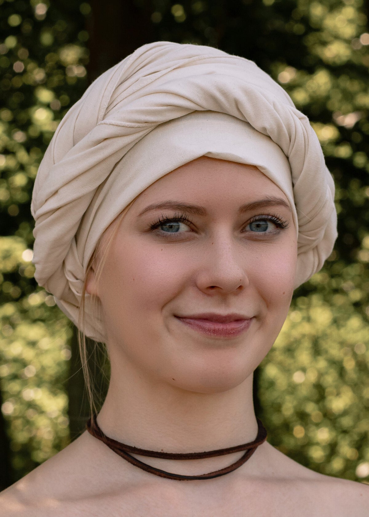 Medieval headkerchief, 50x180 cm, cream