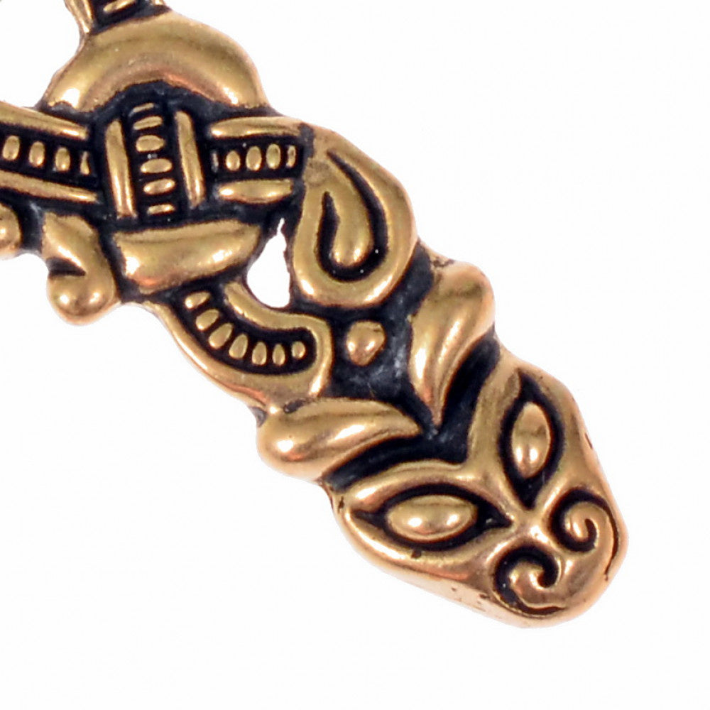 Viking belt end Borre, 1 cm (bronze)