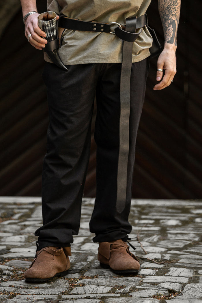 Cotton trousers, black