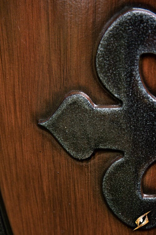 LARP Vliegerschild Stahl Holz Optik