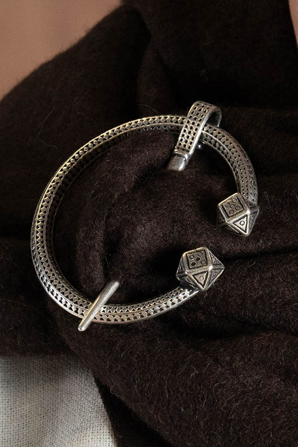 Viking horseshoe fibula Finland, silvered bronze