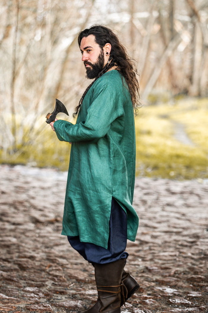 Thorsberg tunic Germanic, linen, green