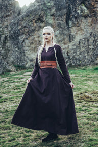 Viking dress Lina, dark brown