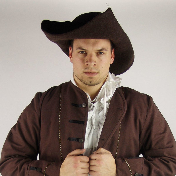 17th century hat Randell, brown, wool felt