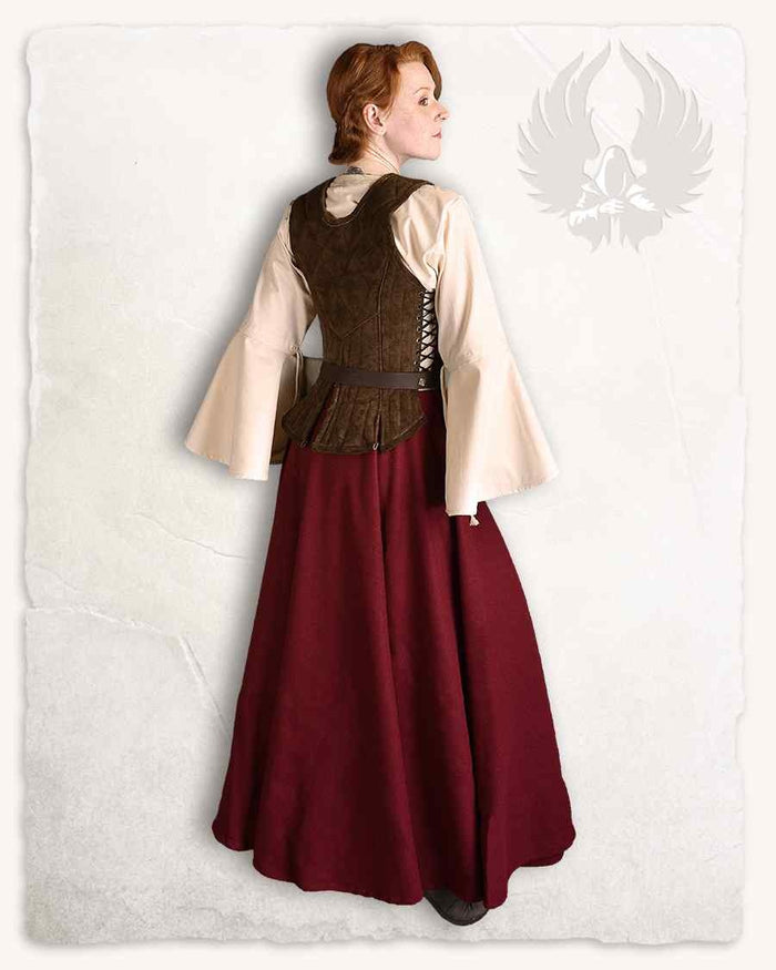 Leather bodice Lucy, brown