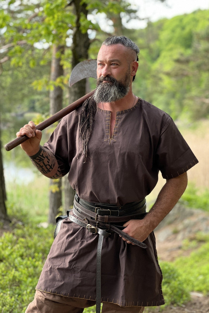 Germanic tunic Thorsberg, short, brown