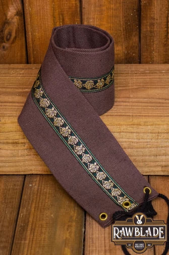 Fabric belt Jeanne, brown-green