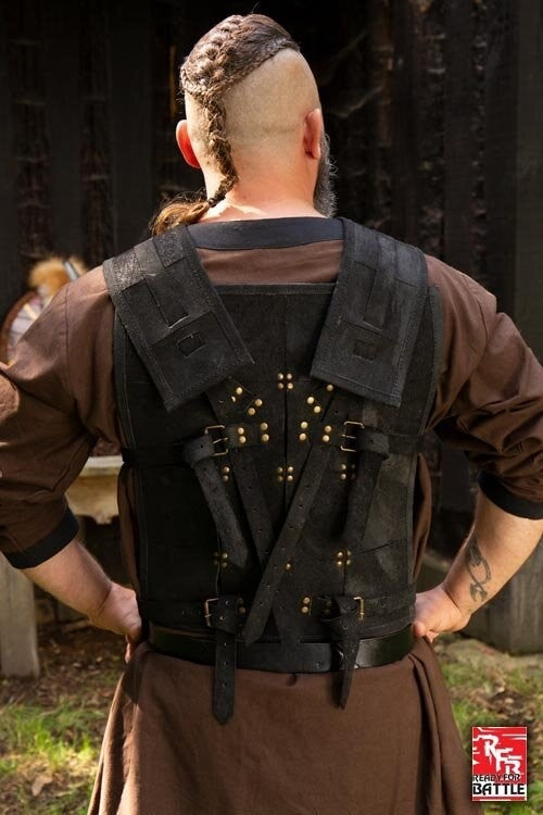 RFB Fighter leather armour, black