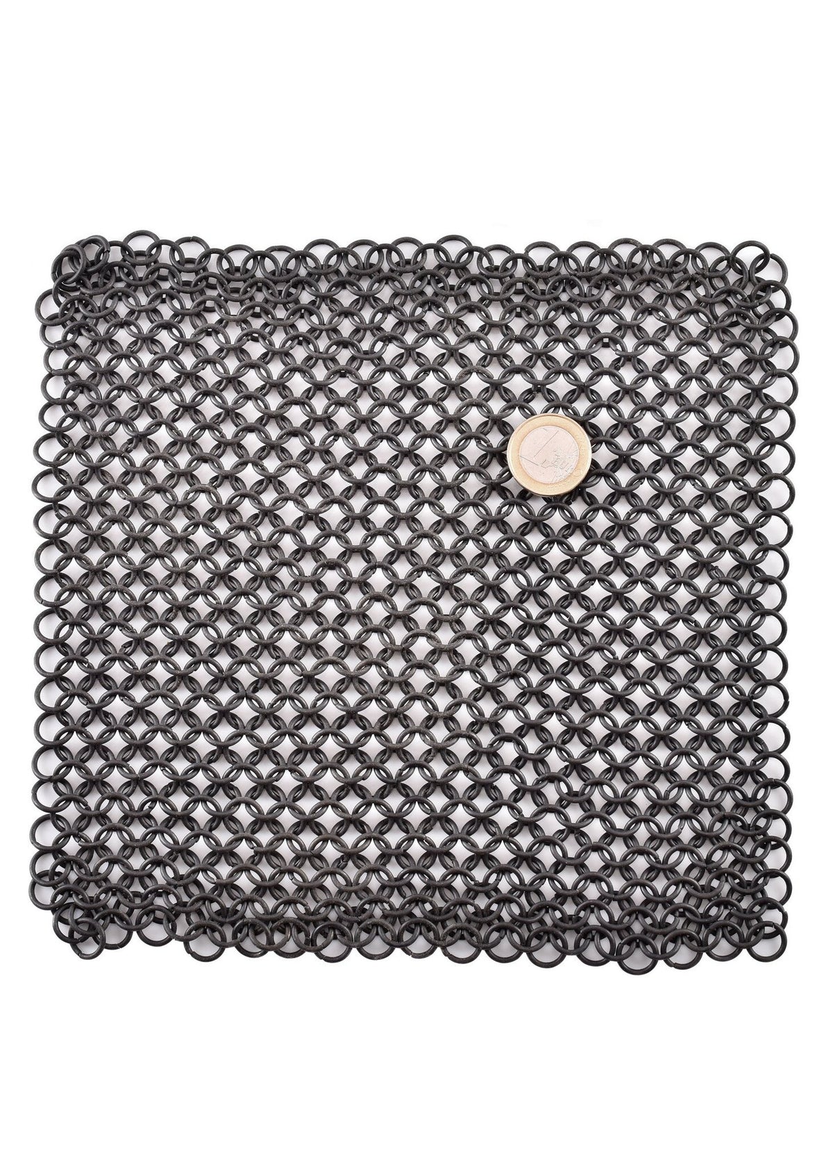 Bronzed chainmail piece, unriveted, 8 mm