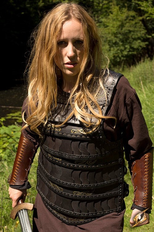 Early Medieval lamellar armour, black