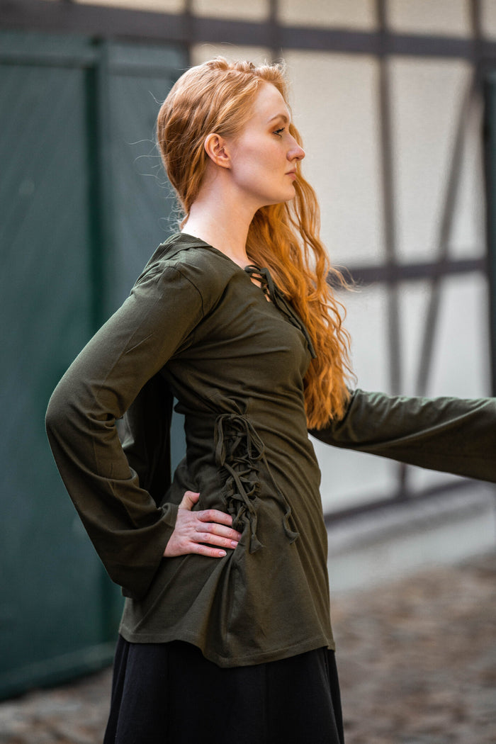 Ladies tunic Lea green
