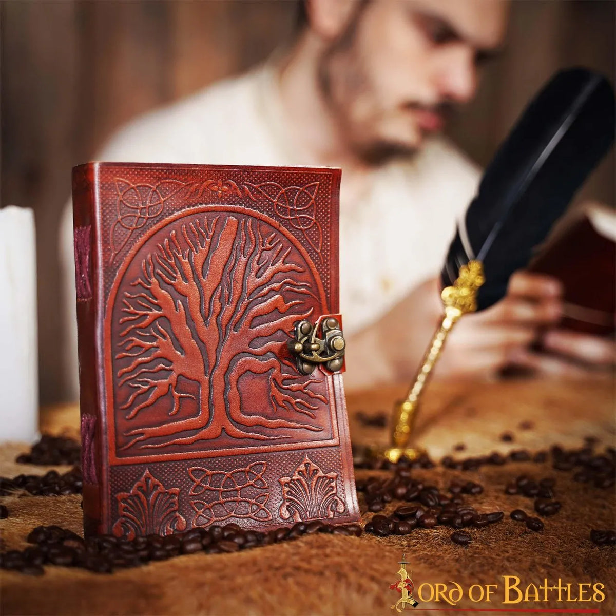 Leather book Yggdrasil with lock