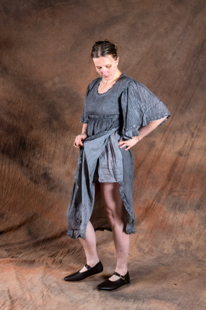 Frieda summer dress, grey blue