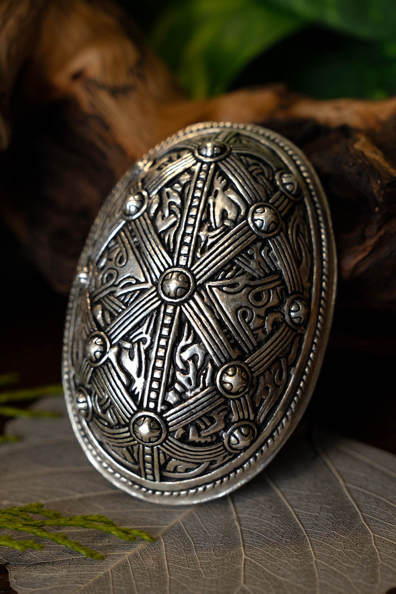 Skildpaddebroche Oseberg, forsølvet, pris pr. stk.