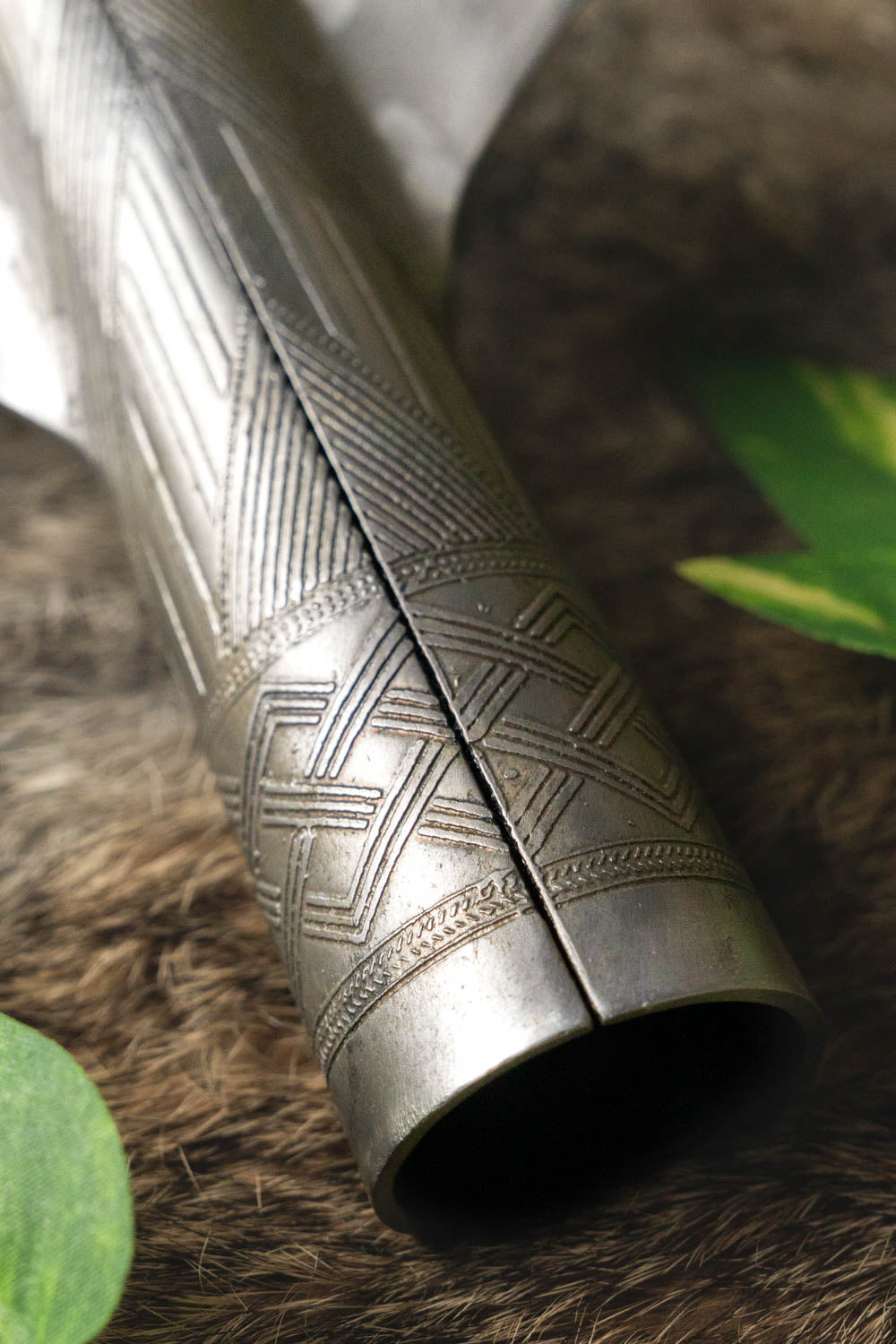 Viking Thrusting Spearhead, ornate socket, semi-sharp