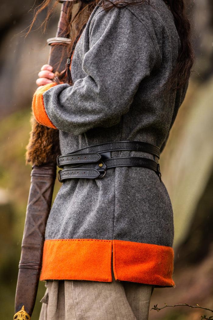Double Viking belt Floki, black