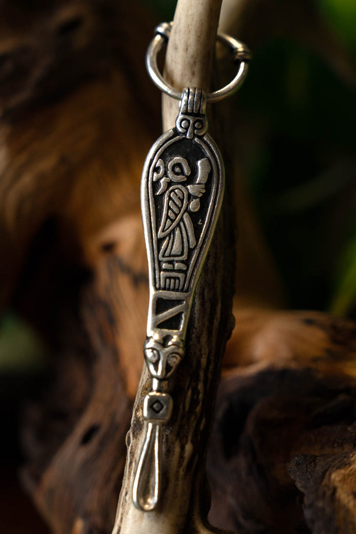 Birka Viking ear spoon, grave 660, silvered