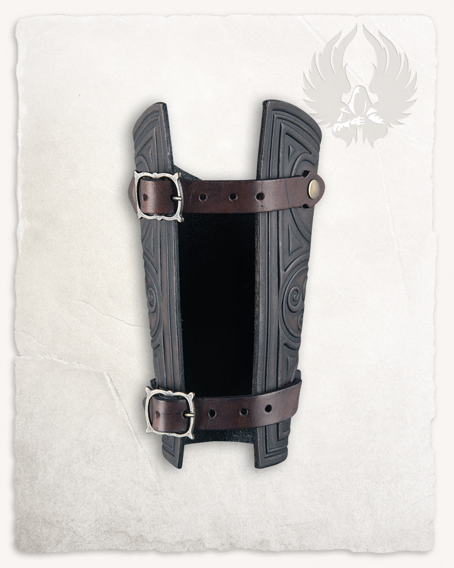 Artemis leather bracer S, forearm guard, brown