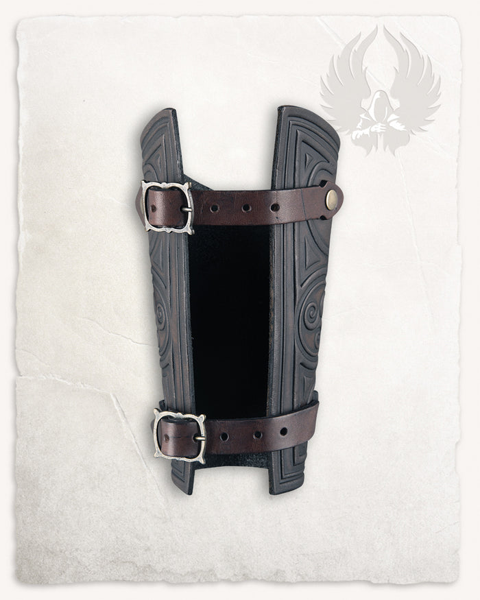 Artemis leather bracer S, forearm guard, brown
