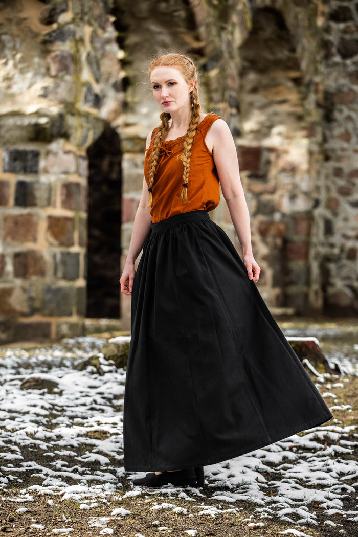 Medieval skirt Konstanze, black