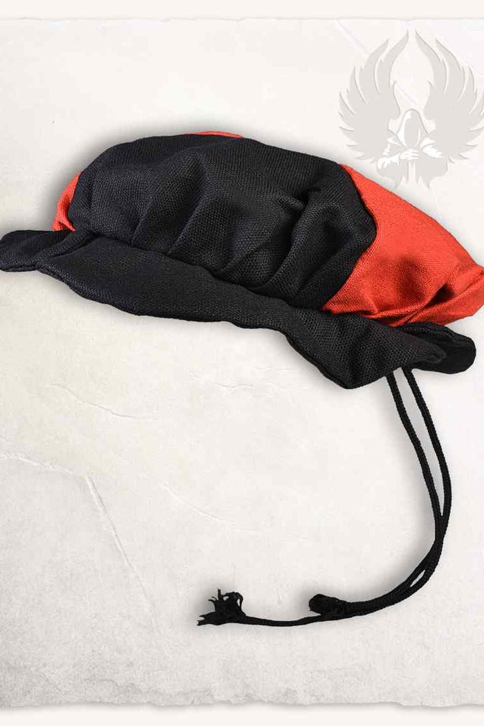 Landsknecht beret Jorg, black-red