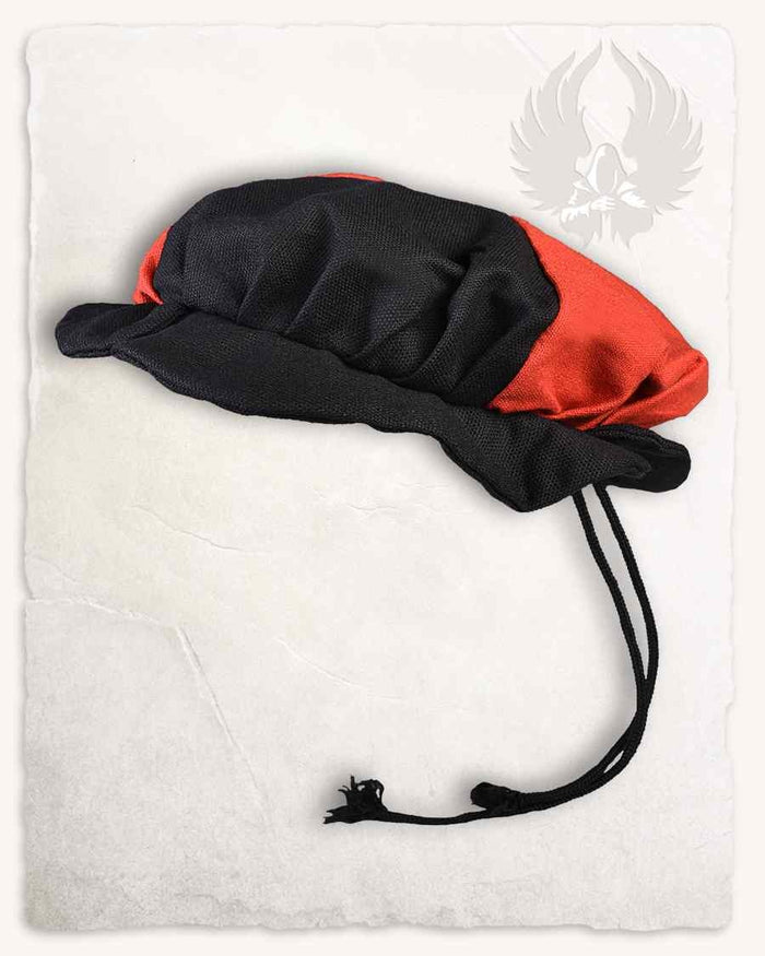 Landsknecht beret Jorg, black-red