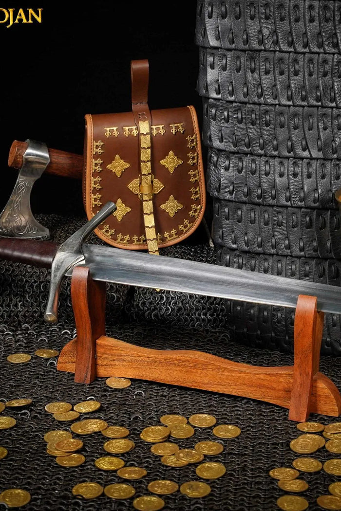 Wooden sword stand, table stand