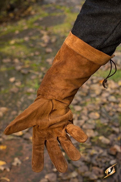 Fighting gloves, suede, brown