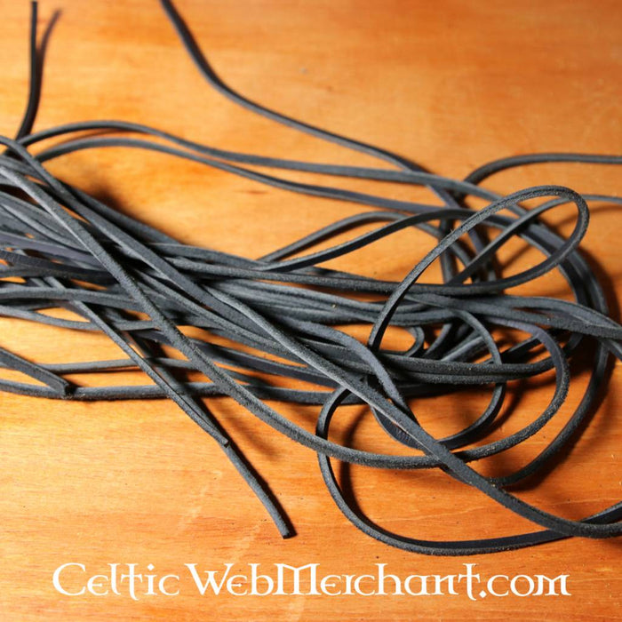 Leather lace black, 100 cm 