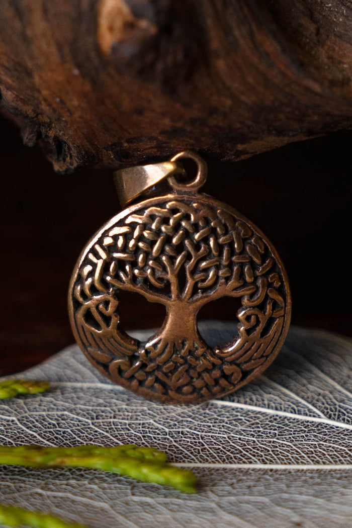 Knotted tree of life, bronze