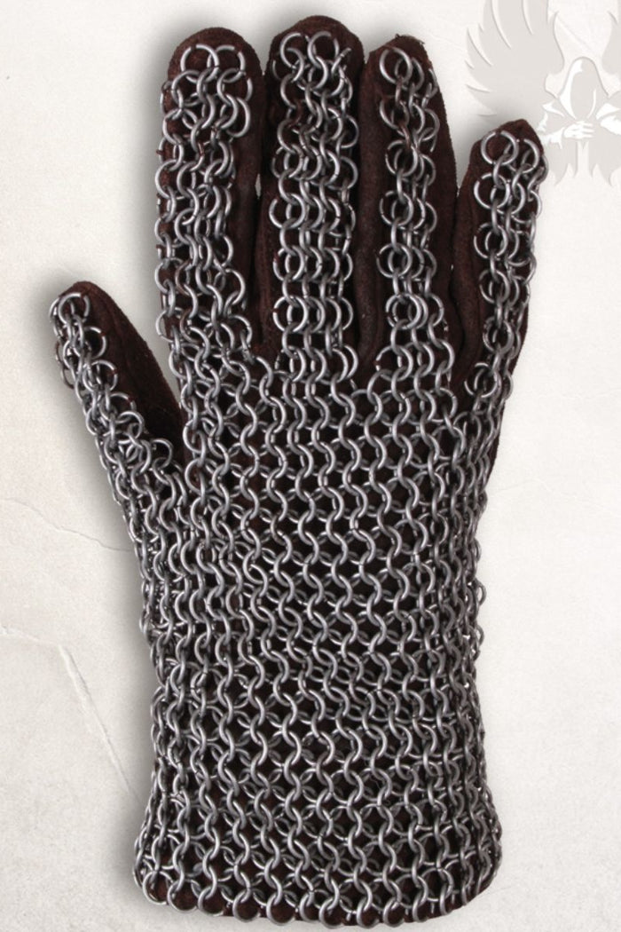 Chainmail gauntlets Richard, butted round rings, 8 mm