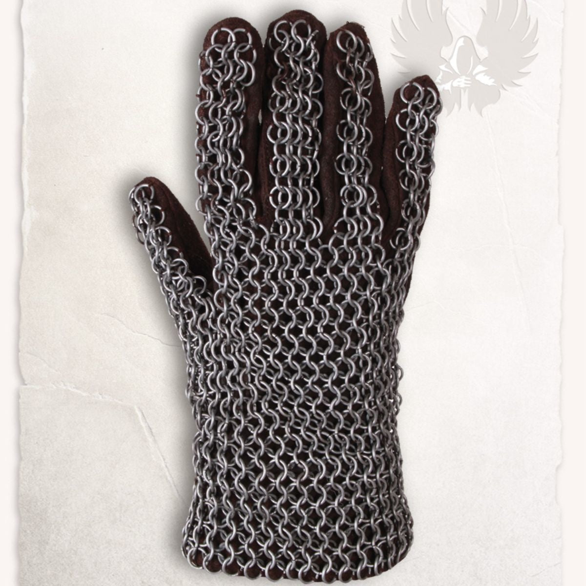 Chainmail gauntlets Richard, butted round rings, 8 mm