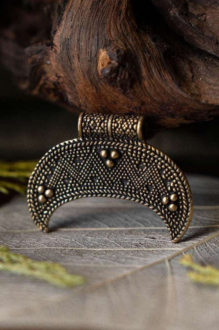 Slavic Lunula amulet small, bronze
