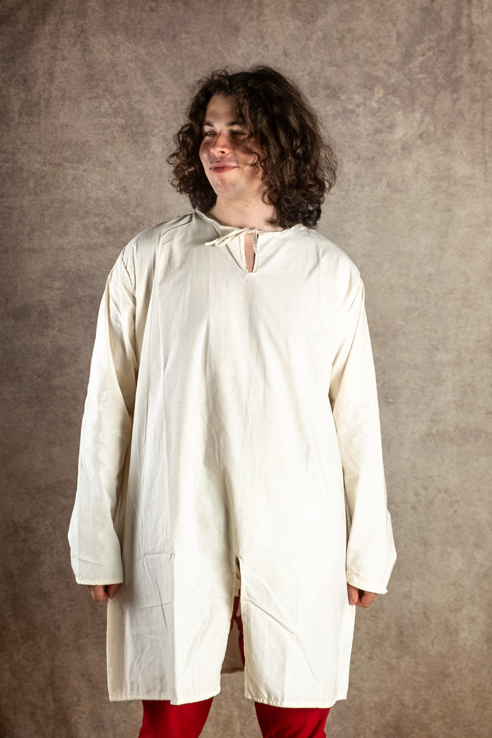 Medieval tunic Tungsten cotton cream