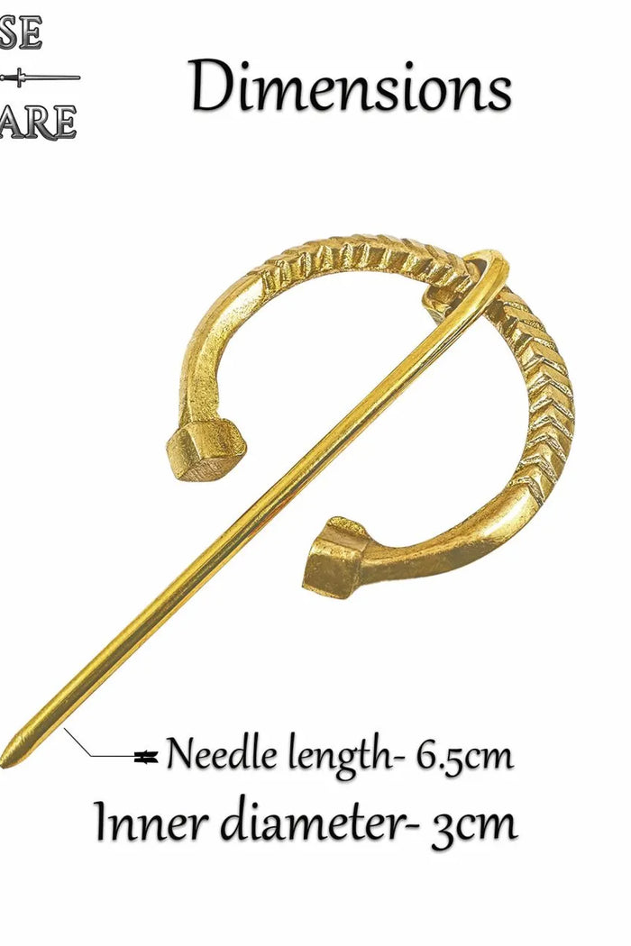 Horseshoe fibula Birka small, brass