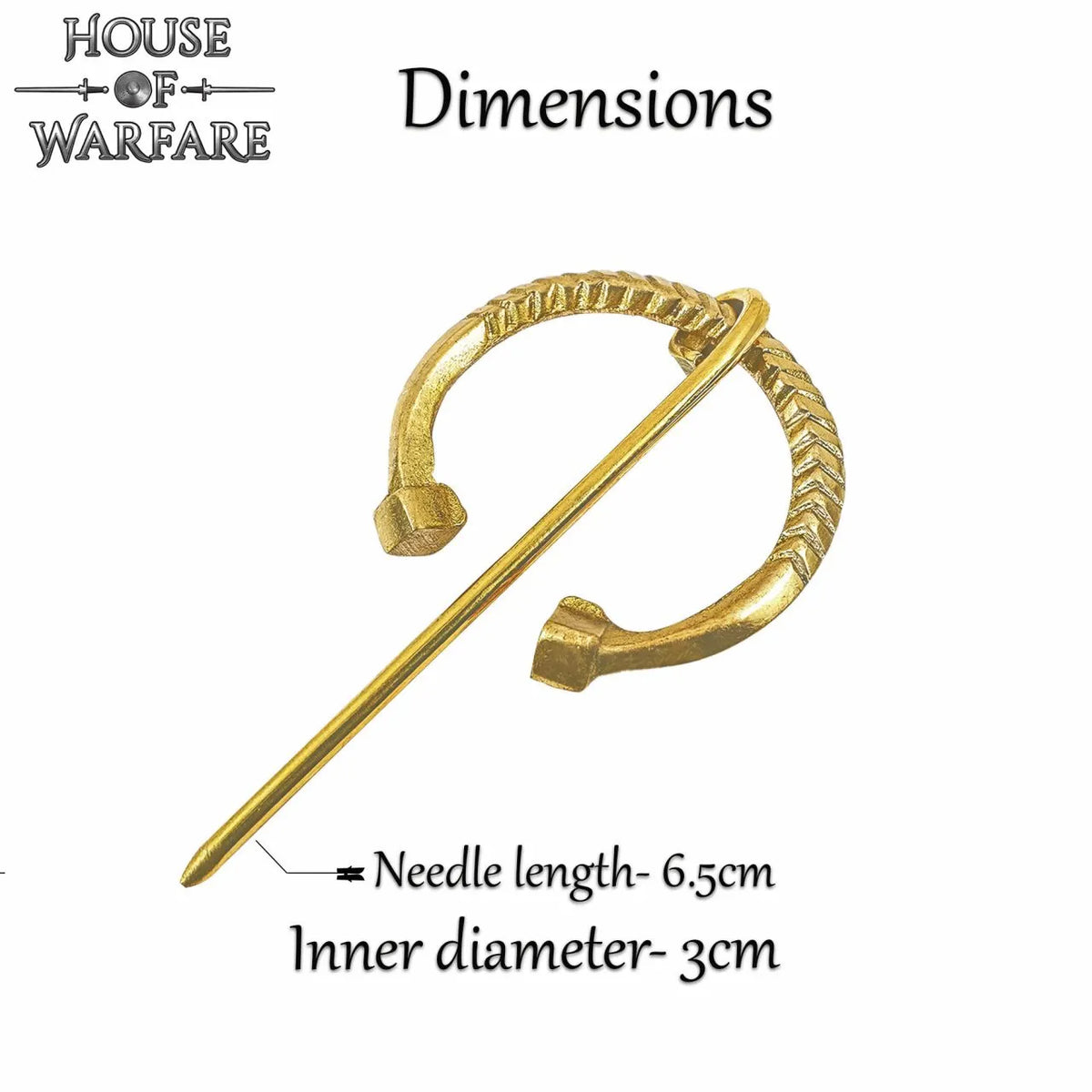 Horseshoe fibula Birka small, brass