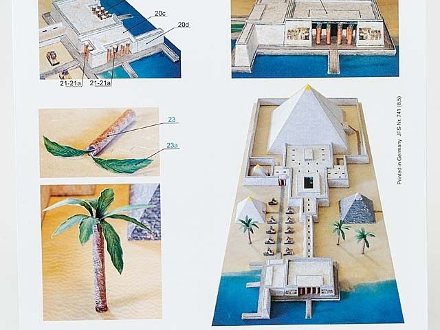 Model building kit pyramid temple