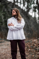 Koszula piracka z wiązaniem, biała 