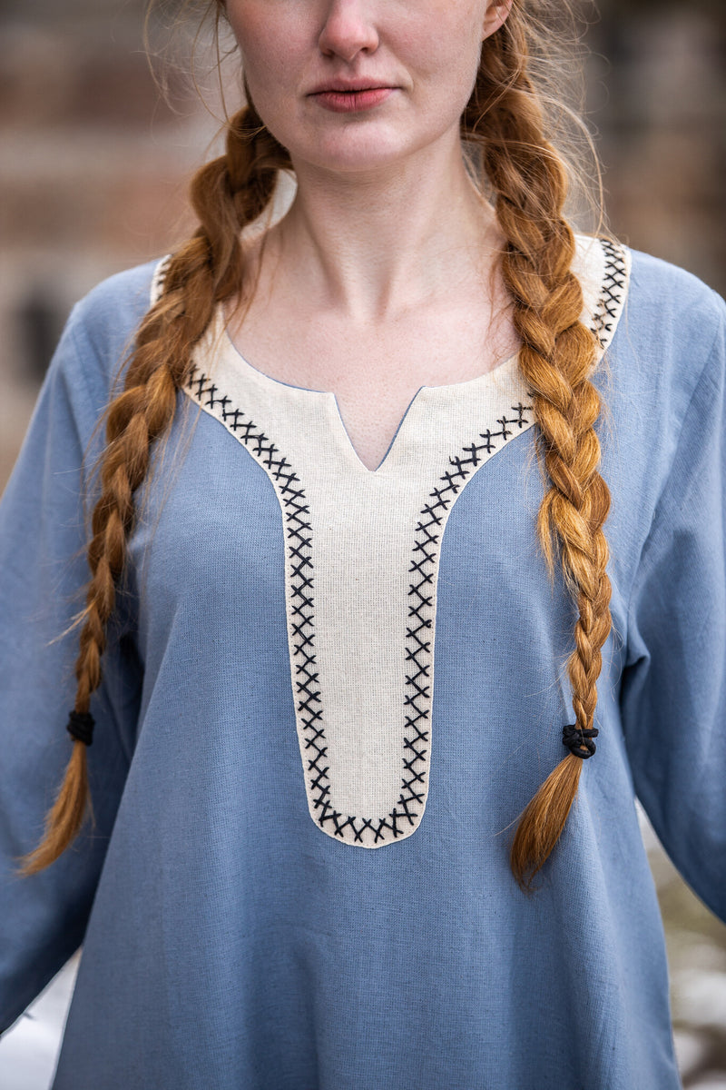 Viking dress Lagertha, blue