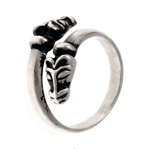 Iceland Viking ring, silvered bronze