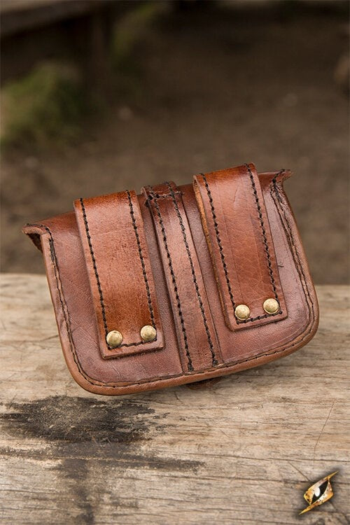 Leather belt bag Agostino, brown