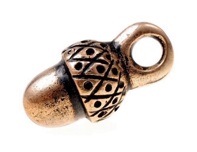 15th century acorn buttons, set of 5 pieces, bronze