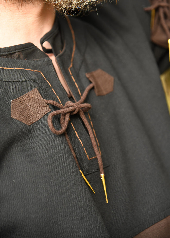 Medieval tunic Skjoldehamm, brown-black