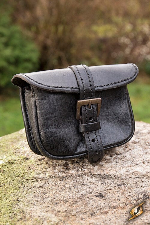 Leather belt bag Agostino, black