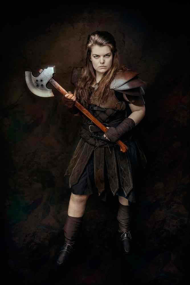 Leder wambuisrok Tenebra, zwart