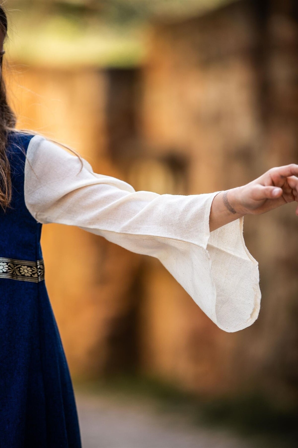 Girls dress Ariane, blue-white