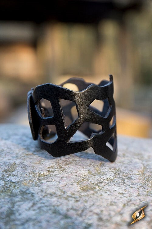 Filigree bracelet, leather